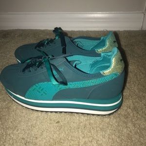 Puma Green Platform Sneakers